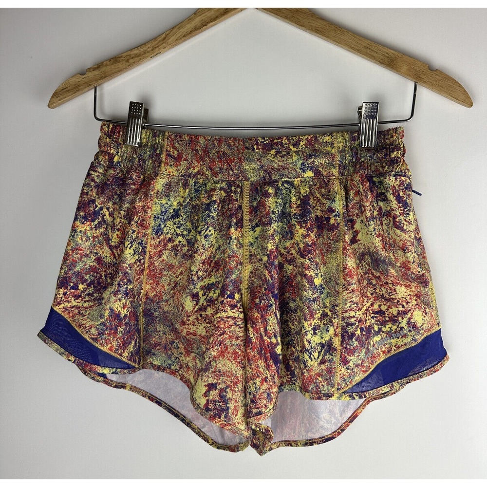 🦄 Lululemon SeaWheeze Hotty Hot Short 4" Woodland Sprint Women's Size 8 Tall - Picture 11 of 12